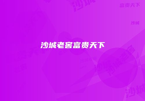 沙城老窖富贵天下