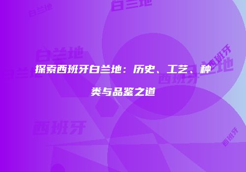 探索西班牙白兰地：历史、工艺、种类与品鉴之道
