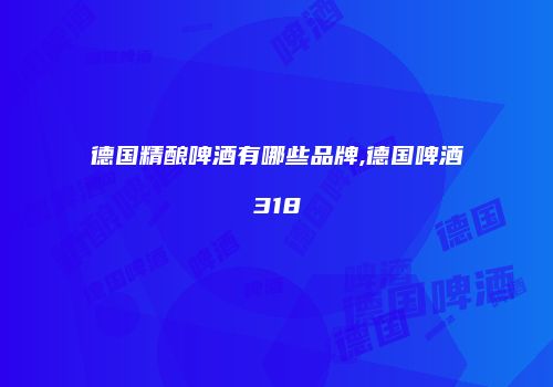 德国精酿啤酒有哪些品牌,德国啤酒318