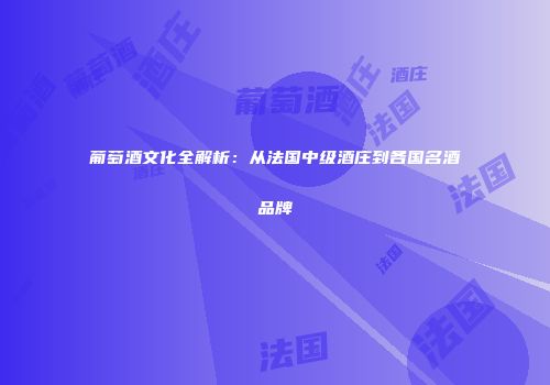葡萄酒文化全解析：从法国中级酒庄到各国名酒品牌