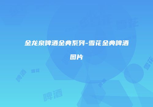 金龙泉啤酒金典系列-雪花金典啤酒图片