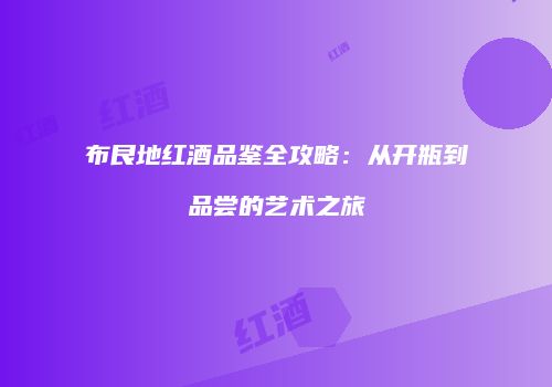 布艮地红酒品鉴全攻略：从开瓶到品尝的艺术之旅
