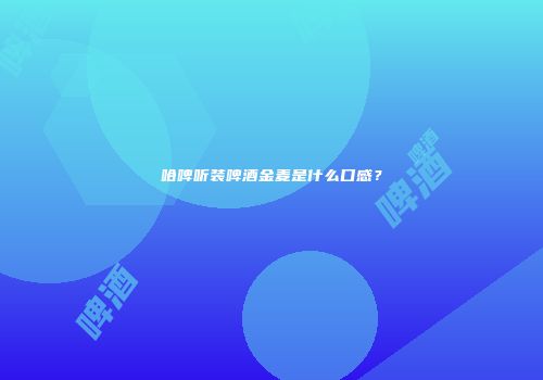 哈啤听装啤酒金麦是什么口感？