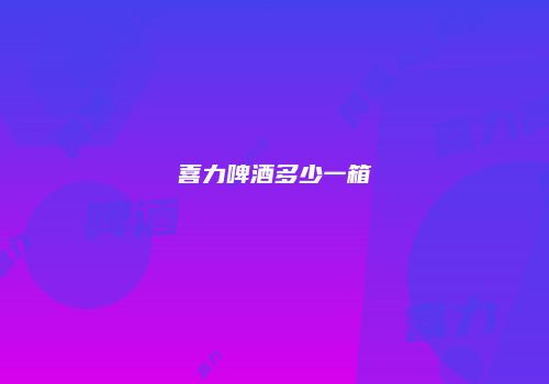 喜力啤酒多少一箱