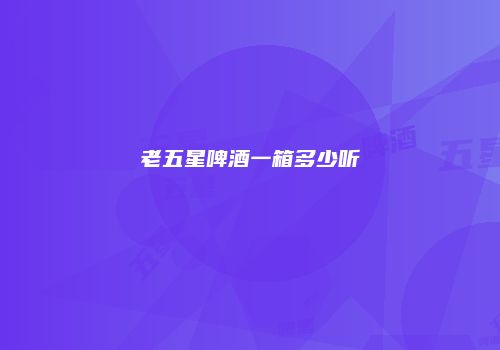 老五星啤酒一箱多少听