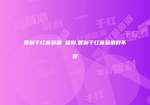 智利干红葡萄酒 级别,智利干红葡萄酒好不好