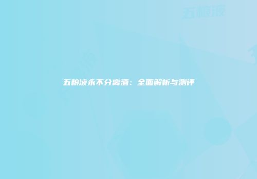 五粮液永不分离酒：全面解析与测评