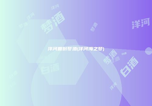 洋河圆份梦酒(洋河海之梦)