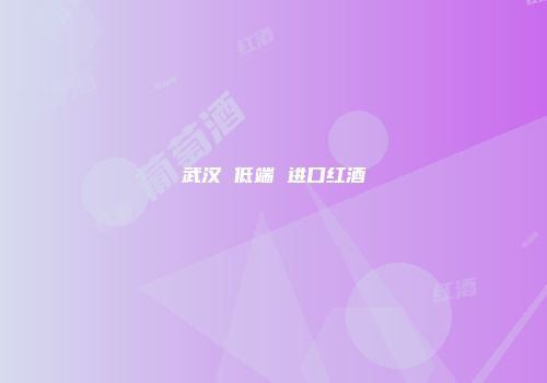 武汉 低端 进口红酒
