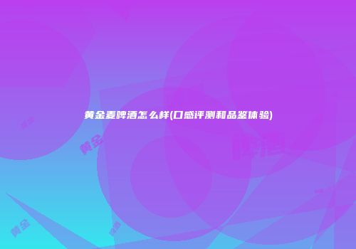 黄金麦啤酒怎么样(口感评测和品鉴体验)