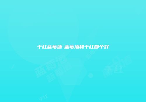 干红蓝莓酒-蓝莓酒和干红哪个好