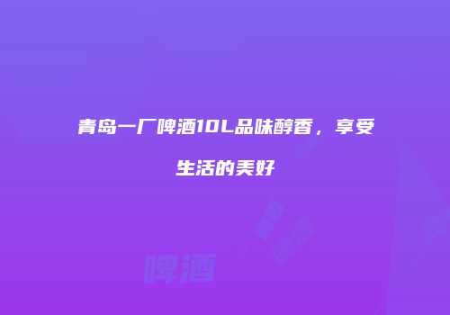 青岛一厂啤酒10L品味醇香，享受生活的美好