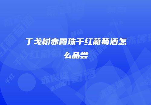 丁戈树赤霞珠干红葡萄酒怎么品尝