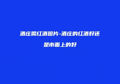 酒庄喝红酒图片-酒庄的红酒好还是市面上的好