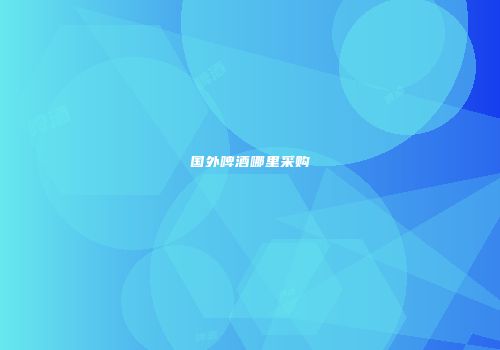 国外啤酒哪里采购