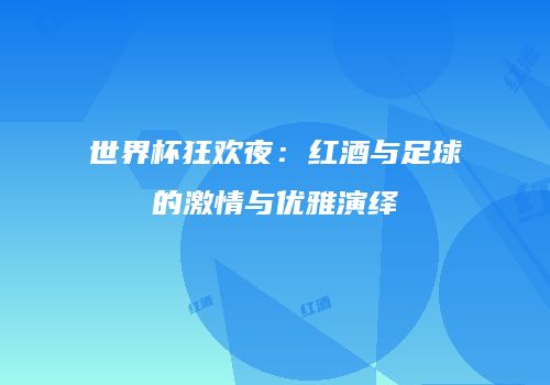 世界杯狂欢夜：红酒与足球的激情与优雅演绎