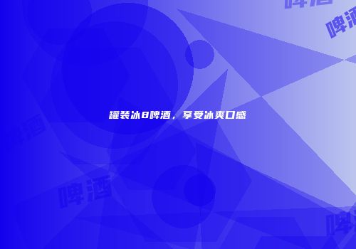 罐装冰8啤酒，享受冰爽口感