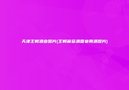 天津王朝酒业图片(王朝葡萄酒国宴用酒图片)