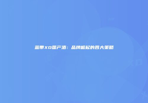 蓝带XO国产酒：品牌崛起的四大策略