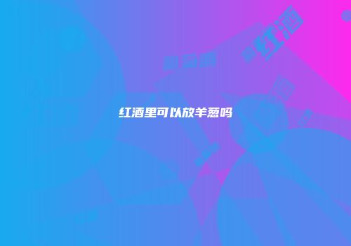 红酒里可以放羊葱吗