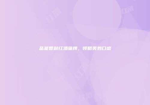 品鉴智利红酒猫牌，领略美妙口感