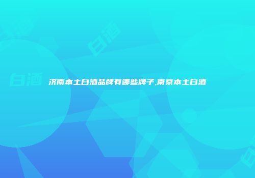 济南本土白酒品牌有哪些牌子,南京本土白酒