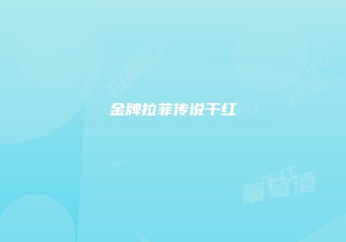金牌拉菲传说干红