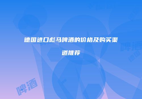 德国进口彪马啤酒的价格及购买渠道推荐