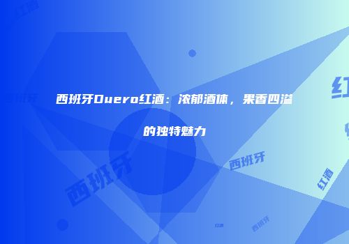 西班牙Duero红酒：浓郁酒体，果香四溢的独特魅力