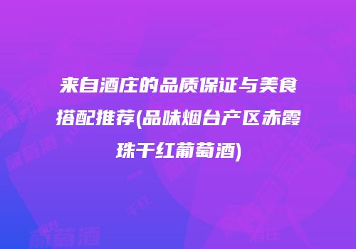 来自酒庄的品质保证与美食搭配推荐(品味烟台产区赤霞珠干红葡萄酒)