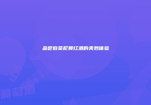 品尝伯菜尼奥红酒的美妙体验