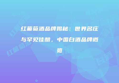红葡萄酒品牌揭秘：世界名庄与罕见佳酿，中国白酒品牌概览