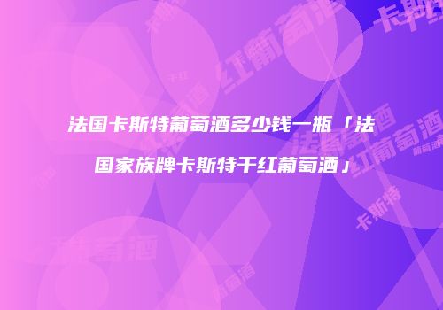 法国卡斯特葡萄酒多少钱一瓶「法国家族牌卡斯特干红葡萄酒」