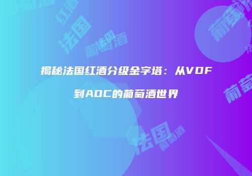 揭秘法国红酒分级金字塔：从VDF到AOC的葡萄酒世界