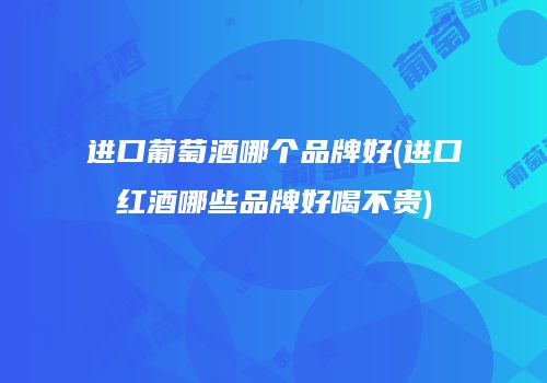进口葡萄酒哪个品牌好(进口红酒哪些品牌好喝不贵)