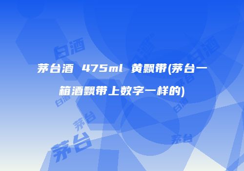 茅台酒 475ml 黄飘带(茅台一箱酒飘带上数字一样的)