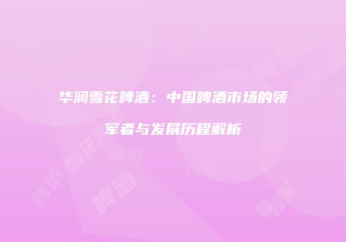 华润雪花啤酒：中国啤酒市场的领军者与发展历程解析