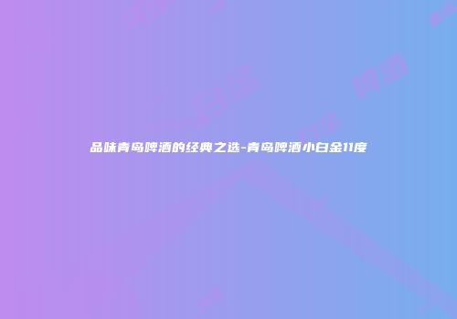 品味青岛啤酒的经典之选-青岛啤酒小白金11度