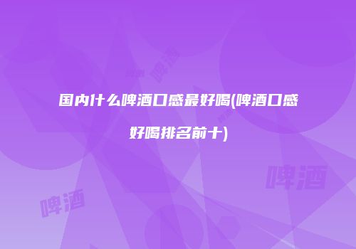 国内什么啤酒口感最好喝(啤酒口感好喝排名前十)
