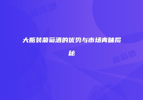 大瓶装葡萄酒的优势与市场青睐揭秘