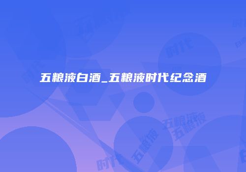 五粮液白酒_五粮液时代纪念酒