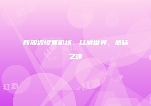 新加坡樟宜机场：红酒世界，品味之旅