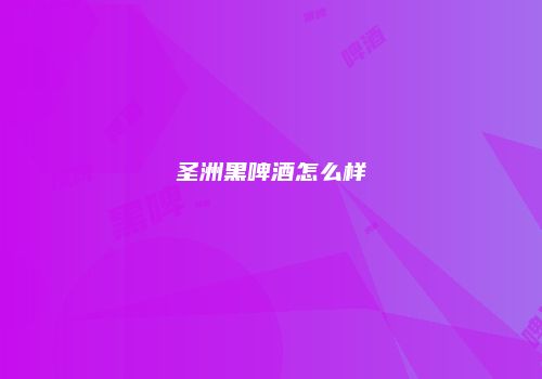圣洲黑啤酒怎么样