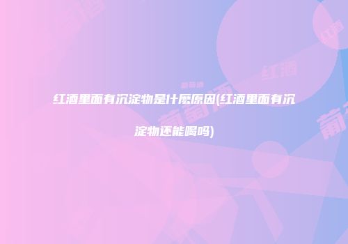 红酒里面有沉淀物是什麽原因(红酒里面有沉淀物还能喝吗)