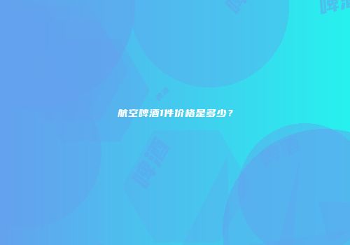 航空啤酒1件价格是多少？