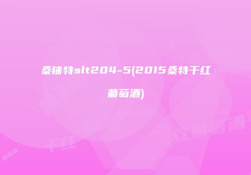 桑铼特slt204-5(2015桑特干红葡萄酒)