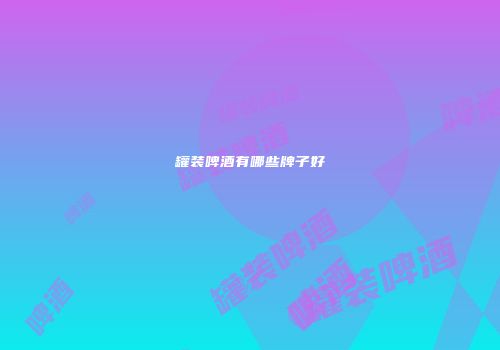 罐装啤酒有哪些牌子好