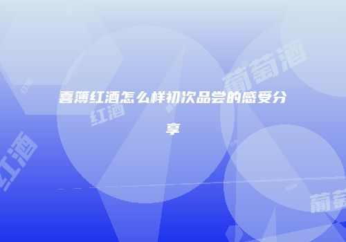 喜簿红酒怎么样初次品尝的感受分享