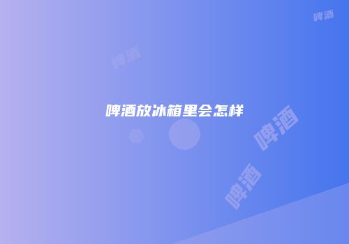 啤酒放冰箱里会怎样