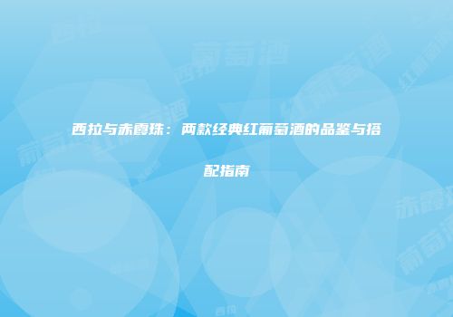 西拉与赤霞珠：两款经典红葡萄酒的品鉴与搭配指南